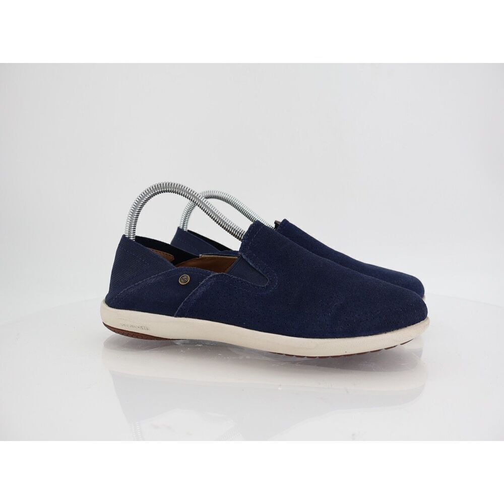 Women’s Navy Suede Slip-On Loafers